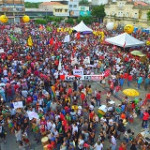Protestos contra a reforma reúnem milhares de trabalhadores