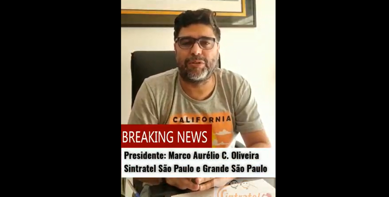 Comunicado, em vídeo, do presidente do Sintratel aos (as) trabalhadores (as) da Empresa Flex