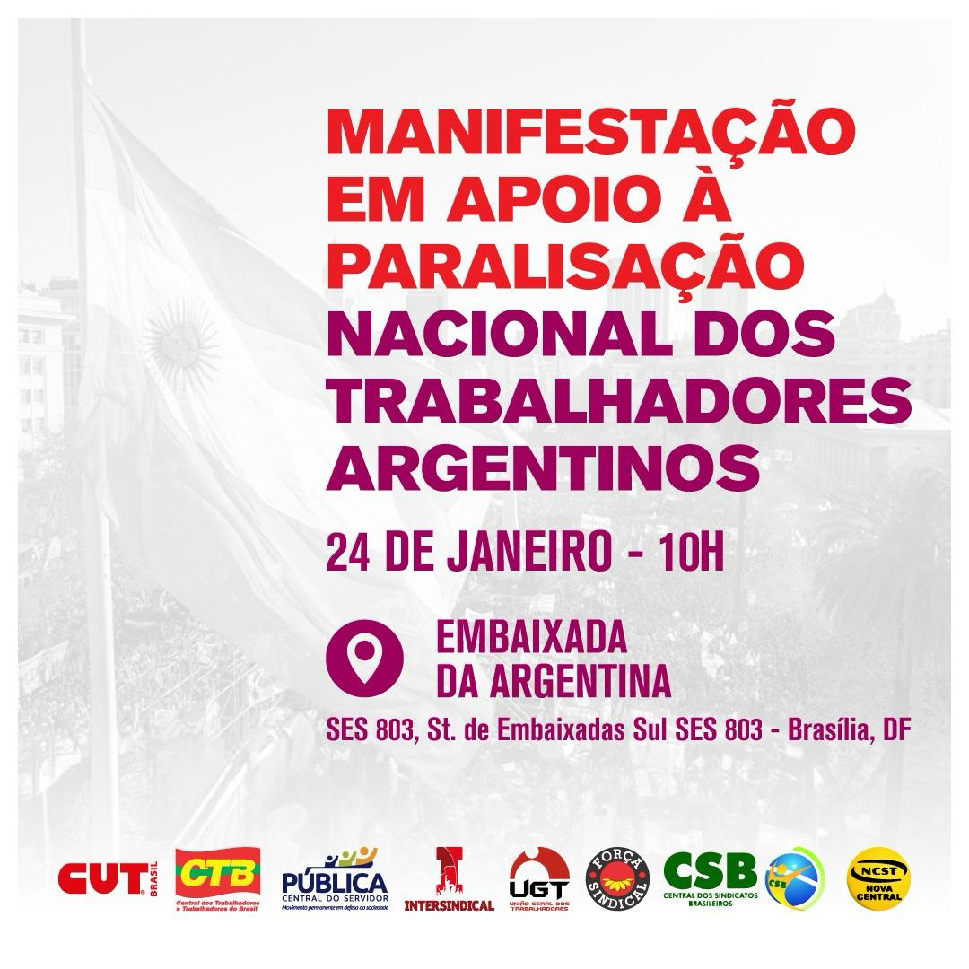 Apoio a greve geral Argentina