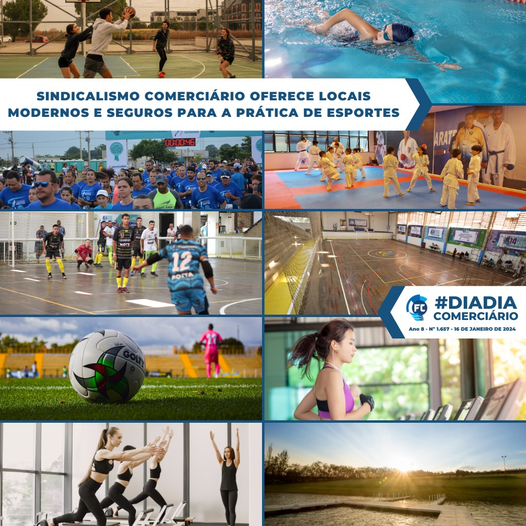 Fecomerciários e sindicatos promovem práticas esportivas modernas e seguras