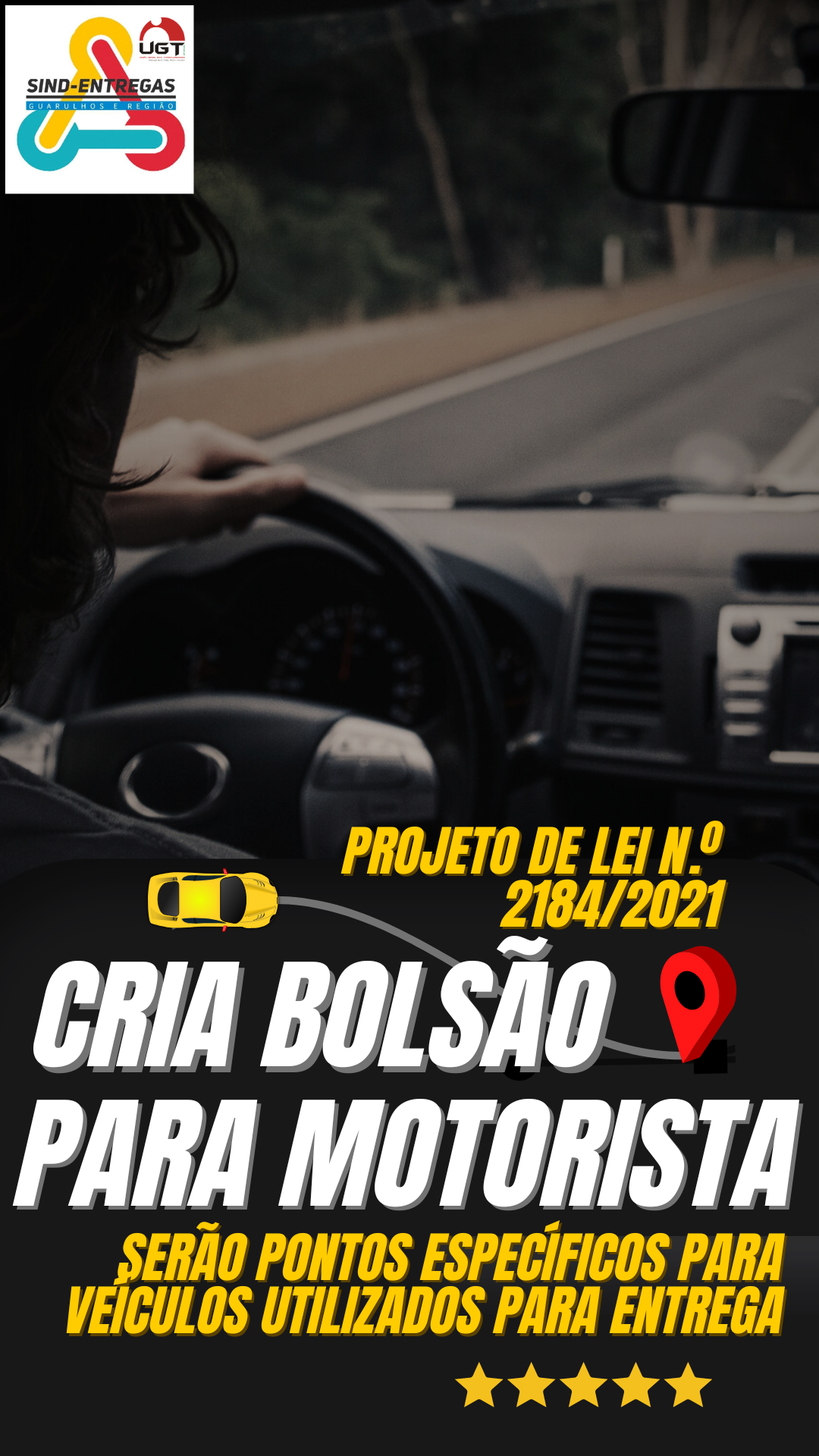 Bolsão para entregadores: Sind-Entregas propõe a criação pontos específicos para veículos utilizados para entrega