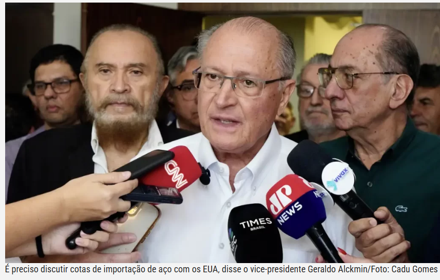 Alckmin defende cotas de importação de aço pelos Estados Unidos