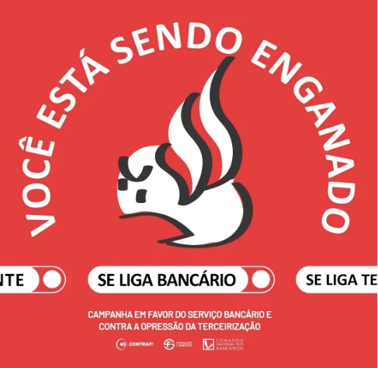 Feeb SP/MS participa de lançamento de campanha nacional contra terceirizações no Santander