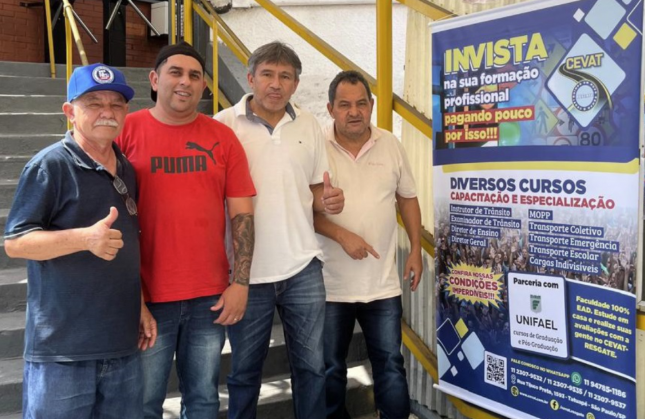 Parceria entre CEVAT – RESGATE e SMTTRUSP é divulgada nas garagens de ônibus urbano de SP