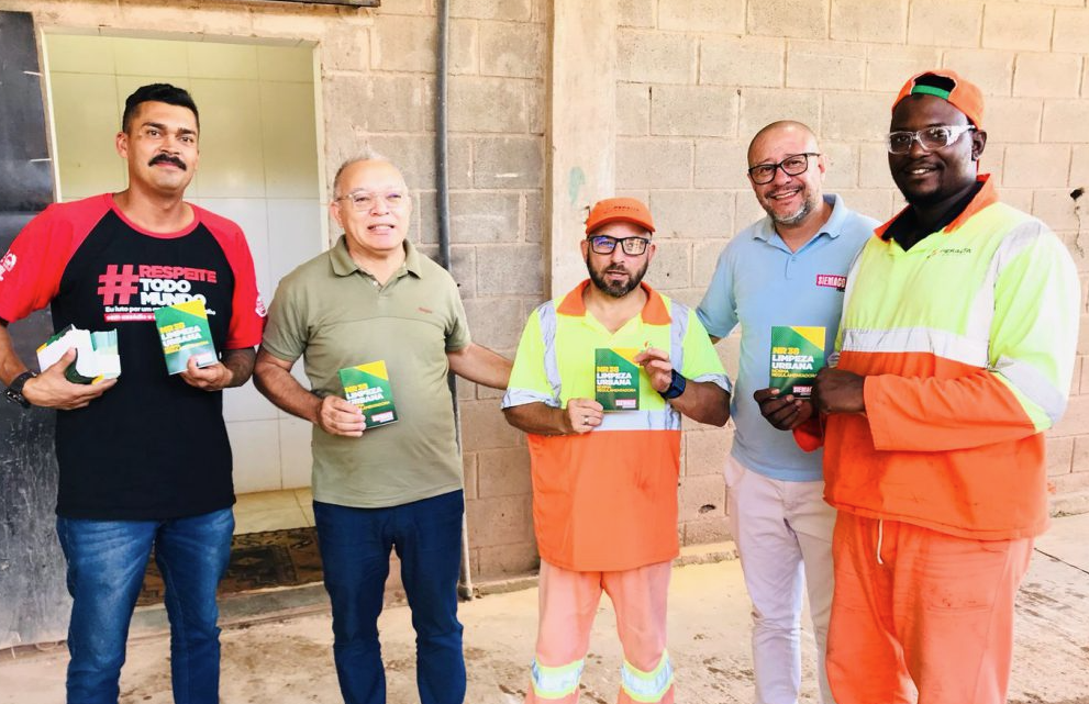 Presidente do SIEMACO ABC E REGIÃO visita trabalhadores do Aterro Sanitário de Santo André e reforça importância da NR 38