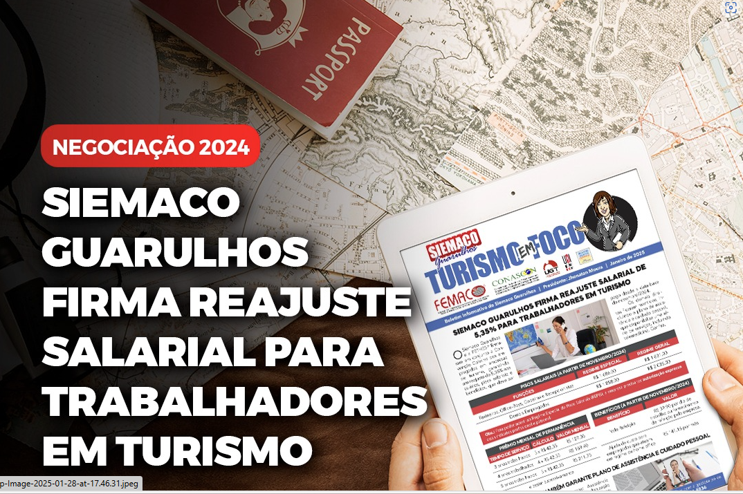 REAJUSTE SALARIAL DE 5,35% PARA OS TRABALHADORES EM TURISMO