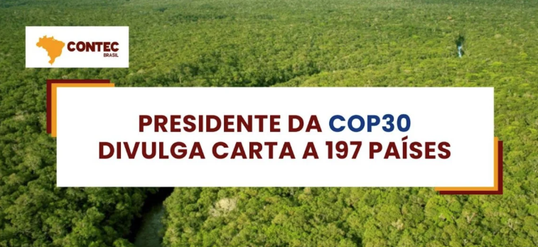 Presidente da COP30 divulga carta a 197 países