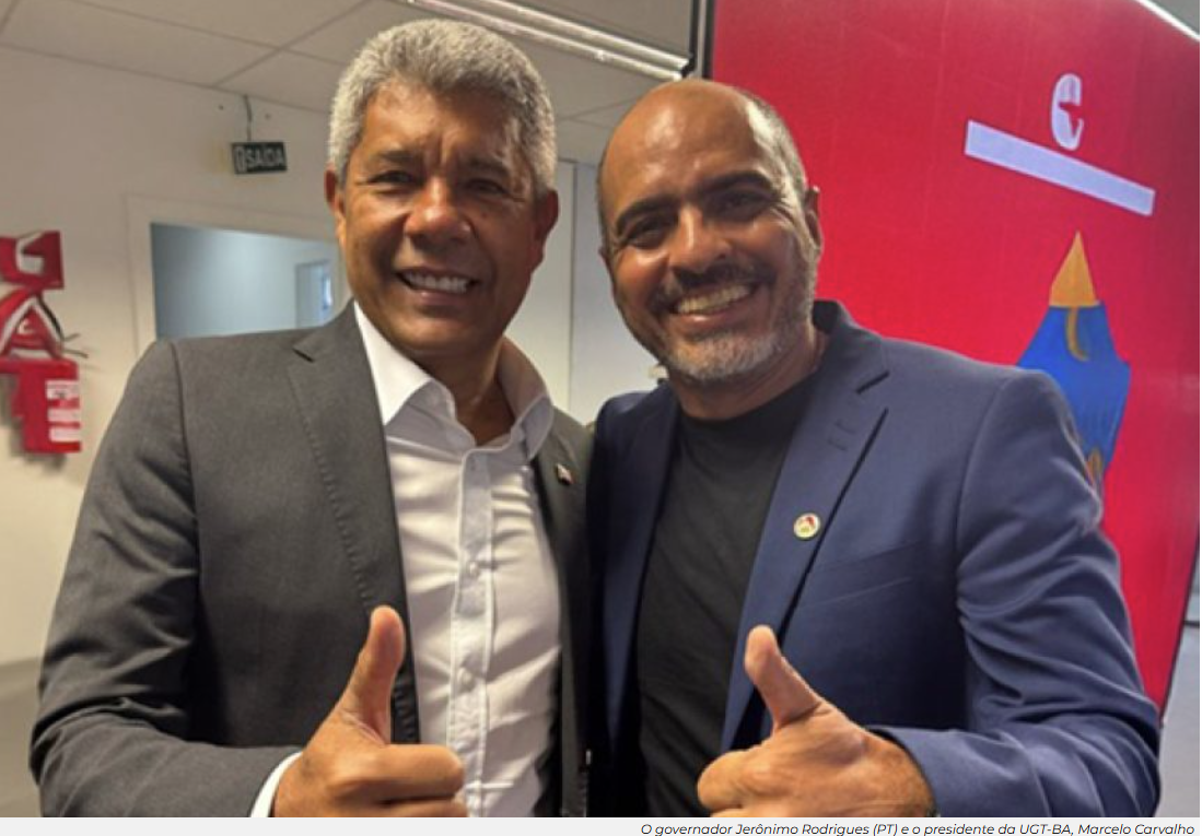 Presidente da UGT-BA participa de encontro com Jerônimo e destaca investimentos do governo do Estado em Salvador
