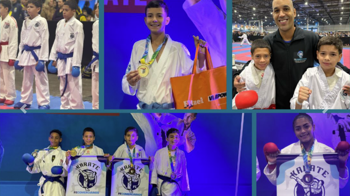 Alunos do Programa de Iniciação Esportiva de Karatê da Fecomerciários brilham no Arnold Classic 2025