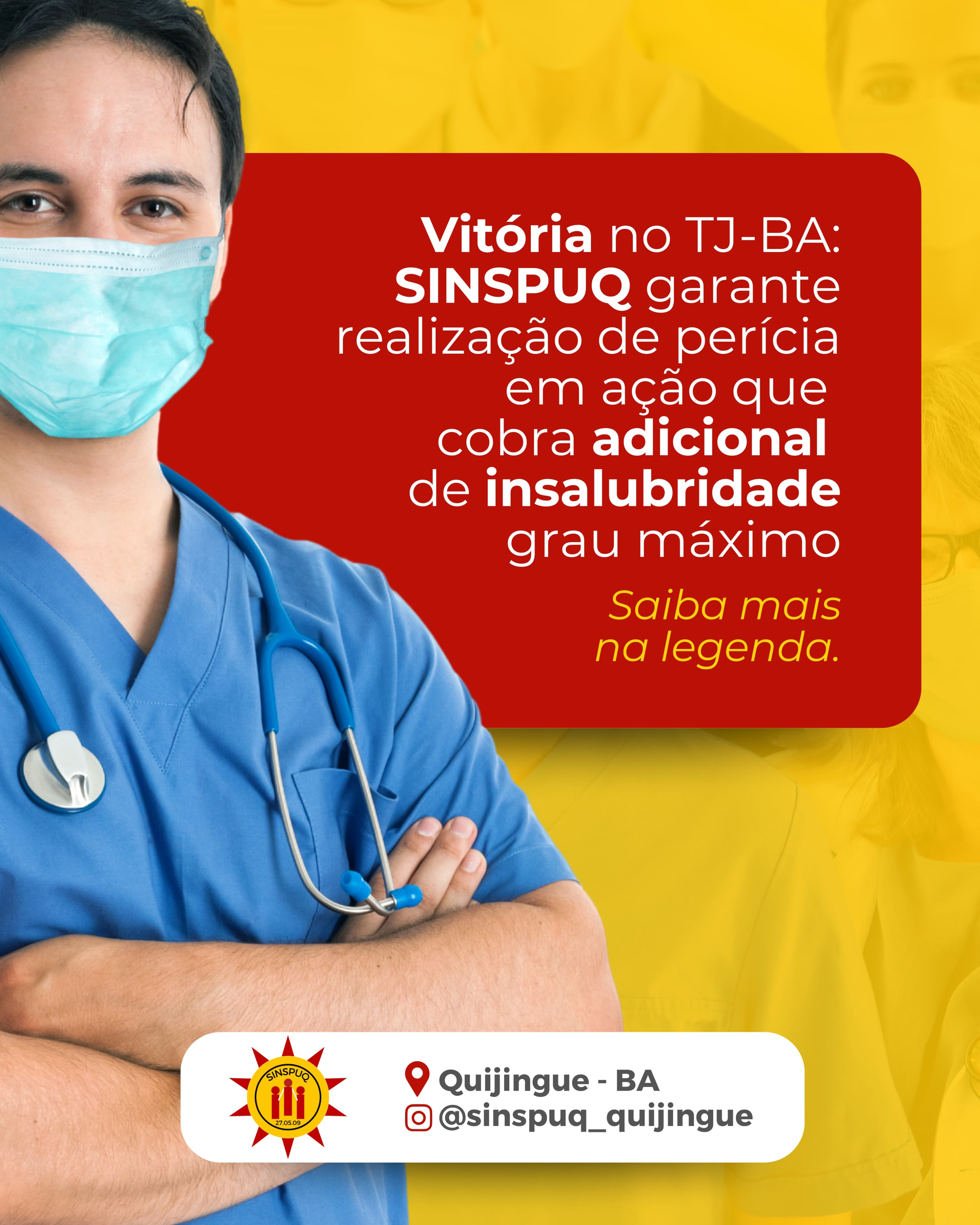 O SINSPUQ obteve uma importante vitória no Tribunal de Justiça da Bahia!