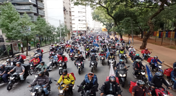 SindimotoSP leva centenas de motoboys, entregadores e ciclo boys para manifestação pacífica no Dia Internacional do Trabalhador - 1º de Maio
