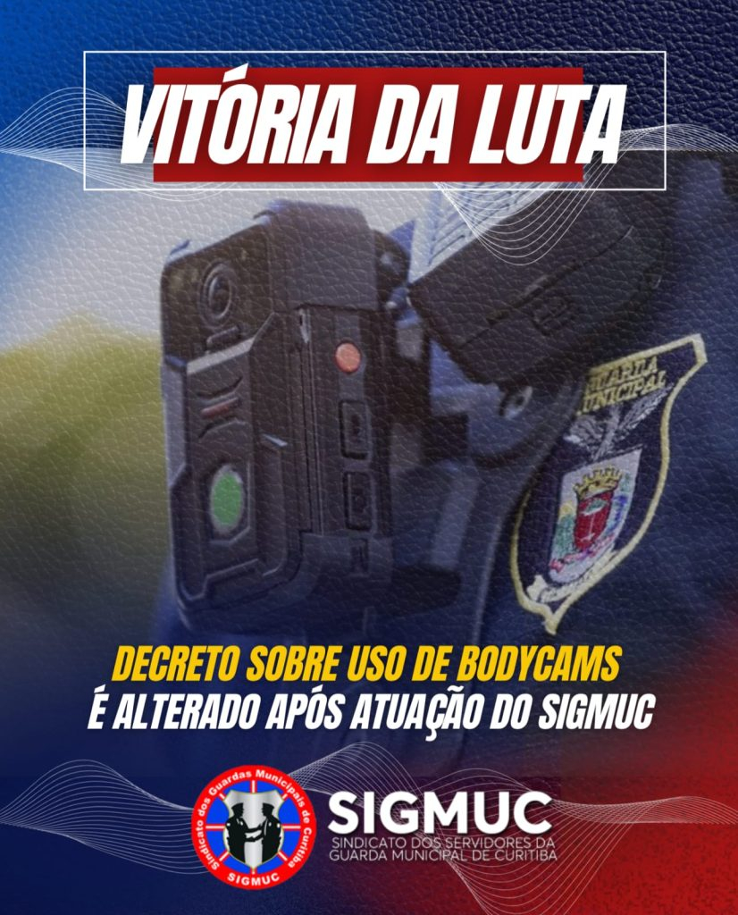 VITÓRIA: decreto sobre uso de bodycams é alterado após atuação do SIGMUC