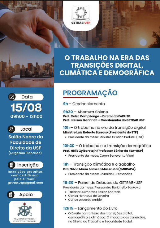 O trabalho na era das transações digital, climática e demográfica