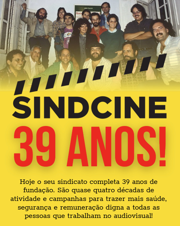 UGT parabeniza SindCine pelos 39 anos de luta e conquistas