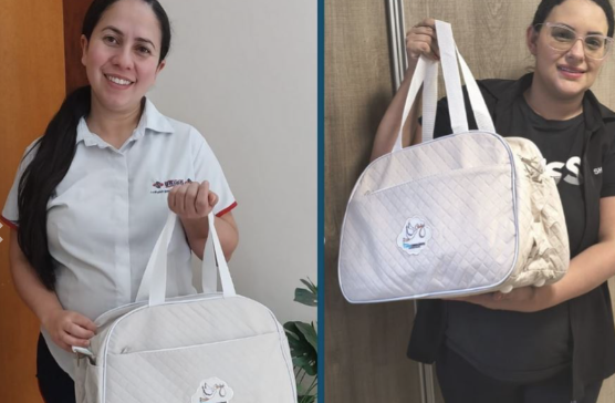 Duas mamães comerciárias recebem Kit Bebê do Sindicato de Bragança Paulista