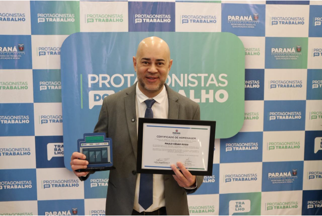 Paulo Rossi é homenageado em evento “Protagonistas do Trabalho” em Foz do Iguaçu