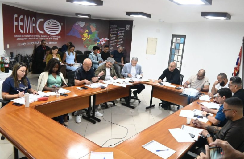 SIEMACO-SP participa de reunião que dá início à preparação da Campanha Salarial 2026 dos trabalhadores da Limpeza Urbana e Áreas Verdes