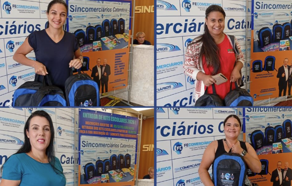 Sincomerciários de Catanduva inicia entrega de kits escolares aos associados