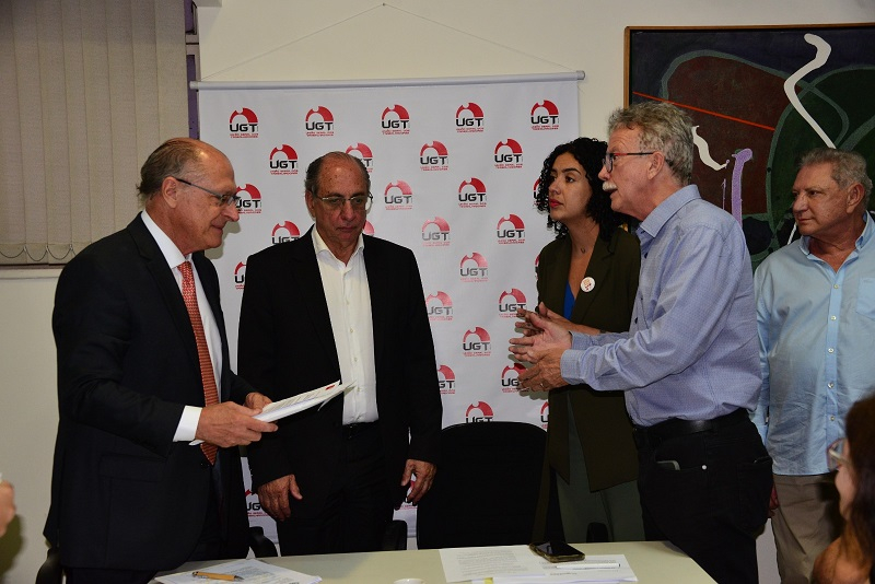 Presidente e vice do Sinsaúde participam de encontro com Alckmin na UGT