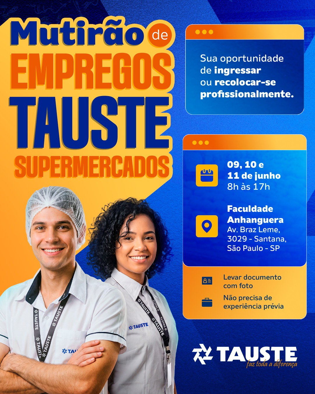 Mutirão de Empregos Tauste Supermercados