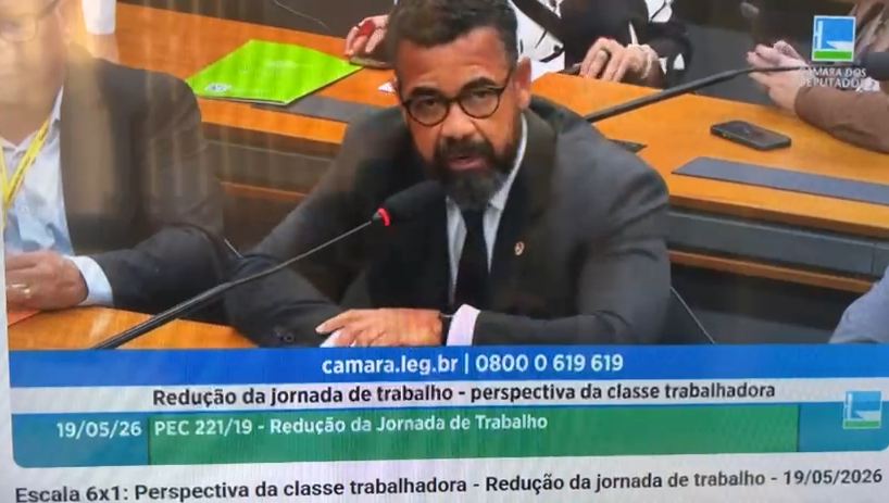 Norton Jubelli defende redução da jornada e fim da escala 6x1 em audiência pública na Câmara dos Deputados
