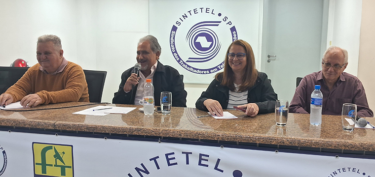 SINTETEL realiza reunião plena com diretores e delegados sindicais com a participação da Fundacentro