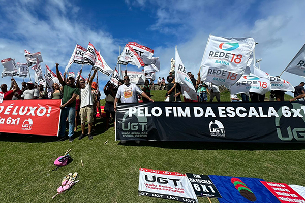 UGT-BA e Rede participam de ato em Salvador pelo fim da escala 6x1