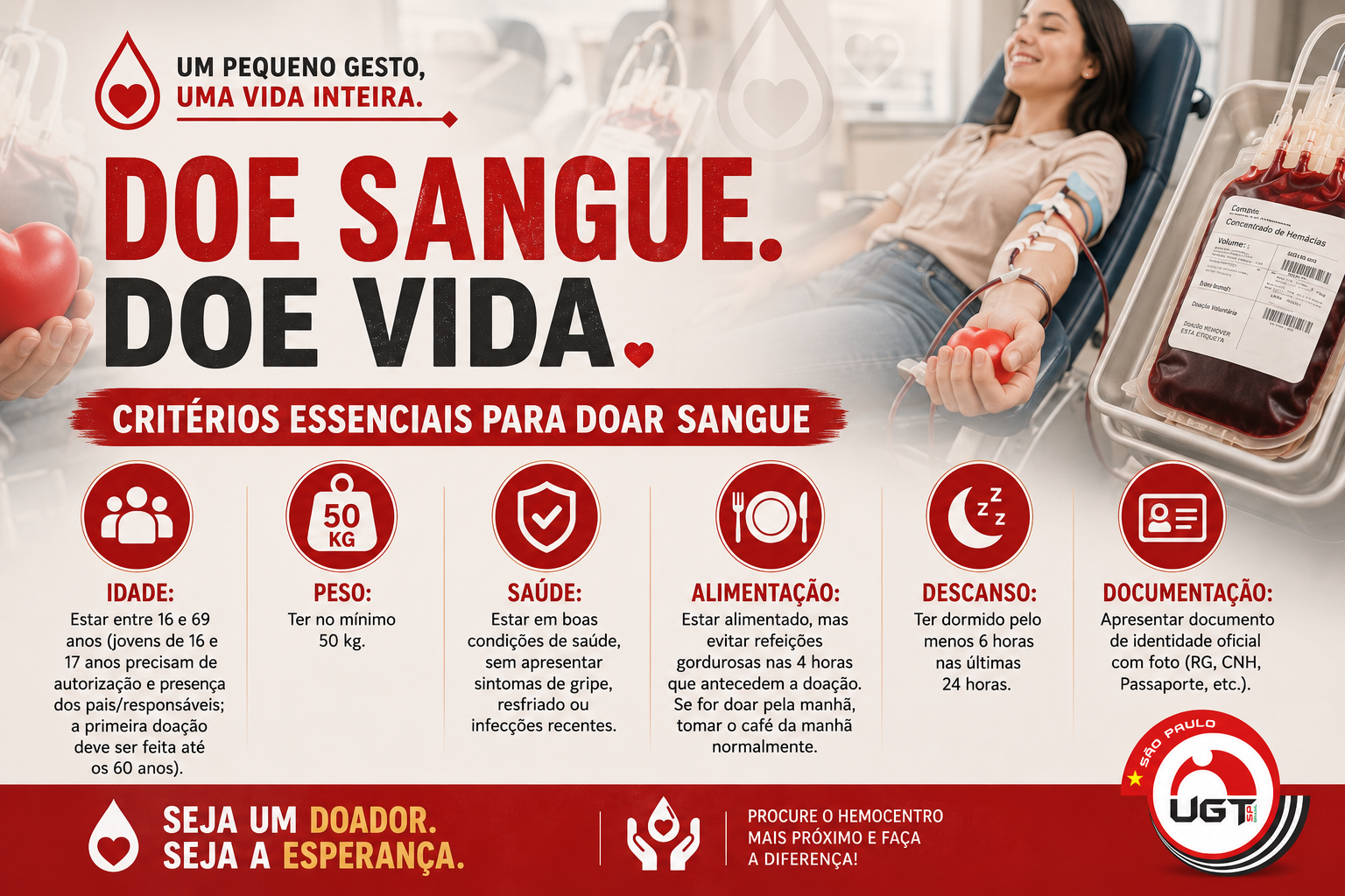 Campanha alerta para estoques críticos de sangue e mobiliza trabalhadores em todo o Estado