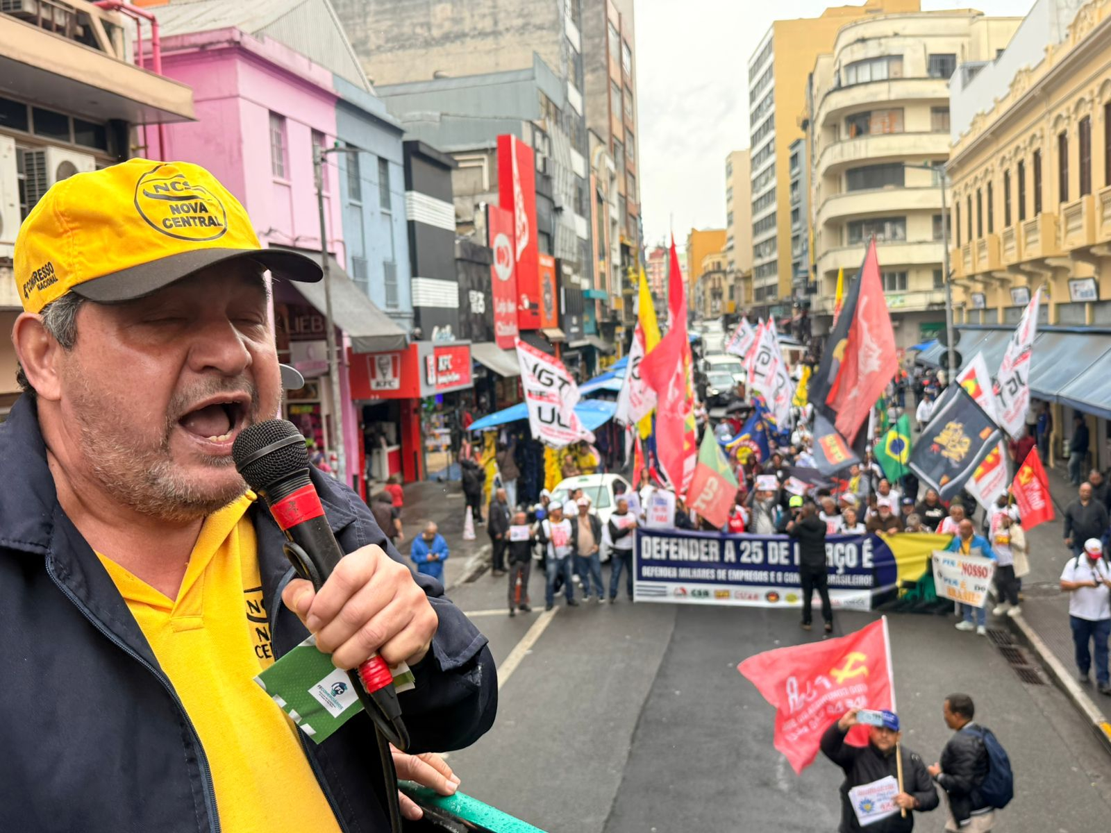Sindmotoristas participa de ato na 25 de Março em defesa da soberania nacional, do PIX e dos direitos dos trabalhadores