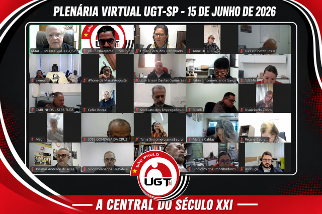 UGT-SP mobiliza lideranças sindicais em plenária virtual pela aprovação da PEC do fim da escala 6x1