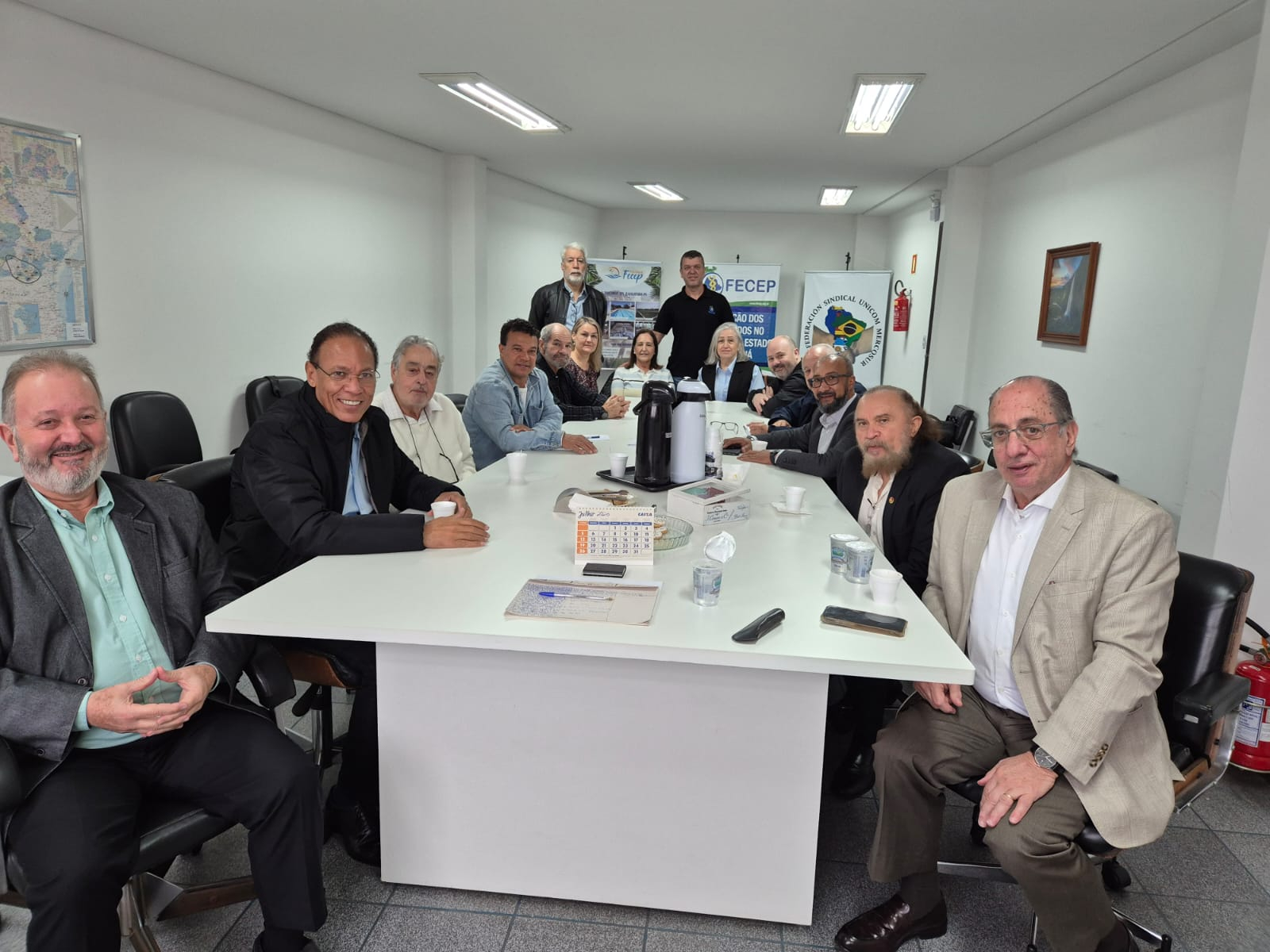 Leocides Fornazza convoca reunião com comerciários do Paraná e recebe Ricardo Patah na sede da FECEP