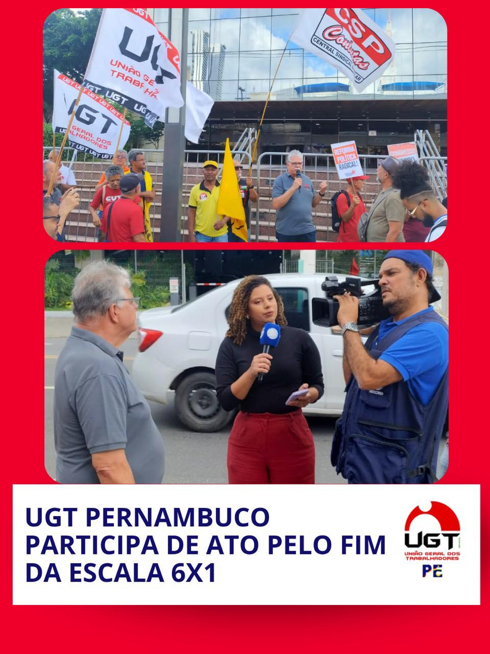 UGT Pernambuco participa de ato pelo fim da escala 6x1