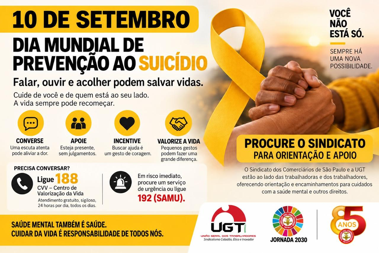 10 de setembro, dia mundial da prevenção ao suicídio