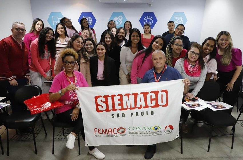SIEMACO-SP encerra ações do Outubro Rosa com ciclo de palestras em empresas de Limpeza Urbana, Asseio e Conservação