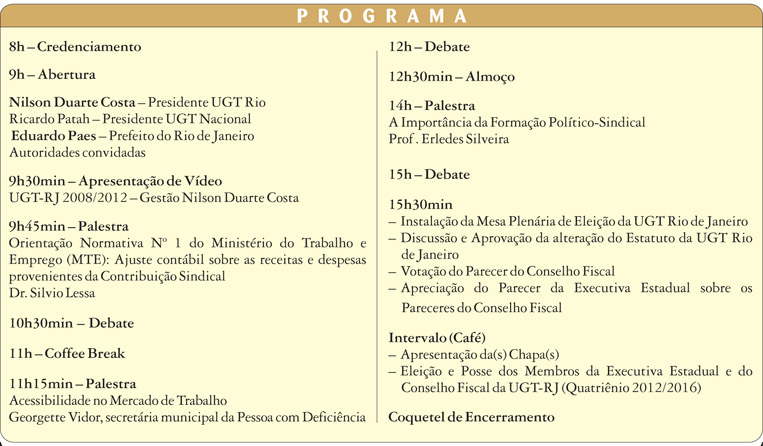 2º Congresso da UGT-RJ discutirá acessibilidade