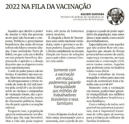 2022 na fila da vacinação