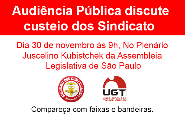 Audiência Pública discute custeio dos Sindicatos