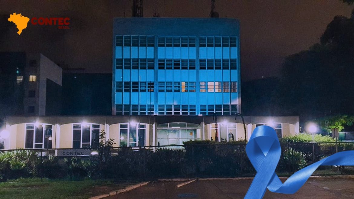 CONTEC ilumina fachada em prol do Novembro Azul