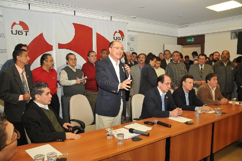 Candidato a prefeito Geraldo Alckmin anuncia propostas de governo na UGT