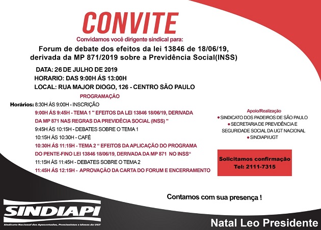 Convite Fórum de debate