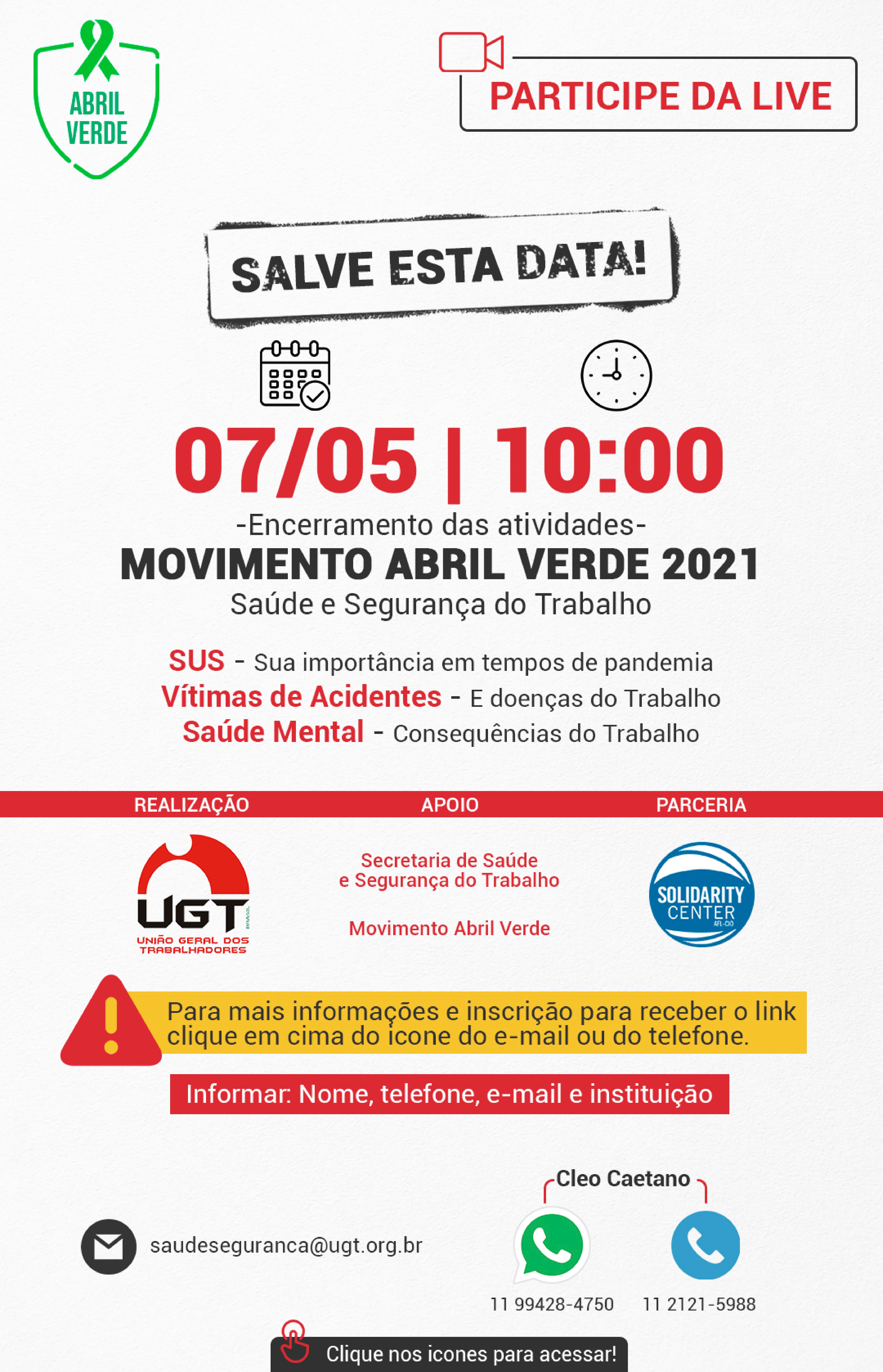 Encerramento das atividades - Movimento Abril Verde
