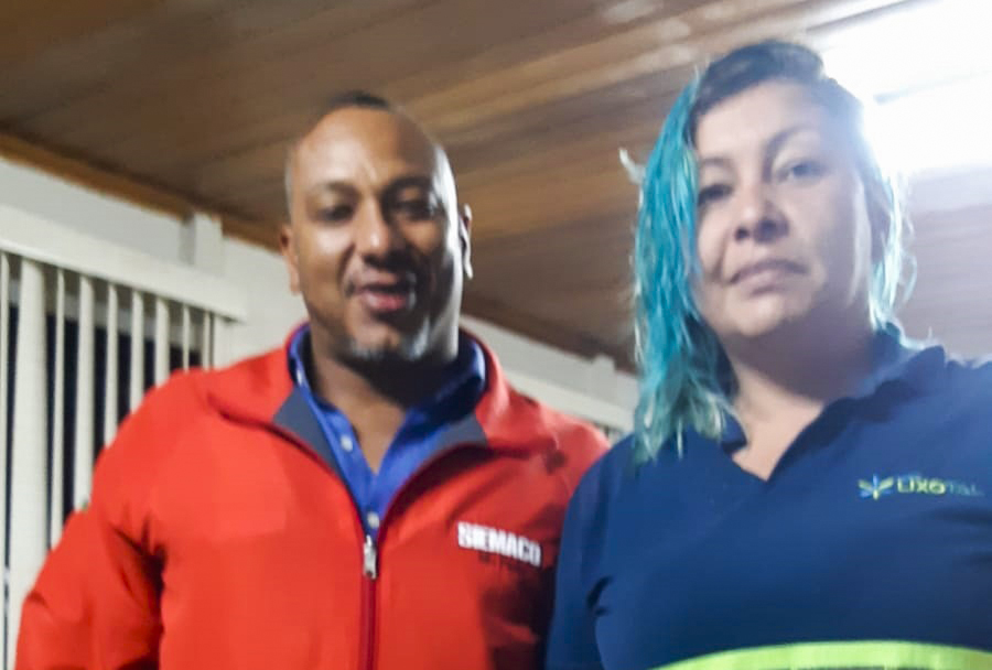 Eugênia é a primeira mulher a integrar a equipe de motoristas da empresa Lixotal