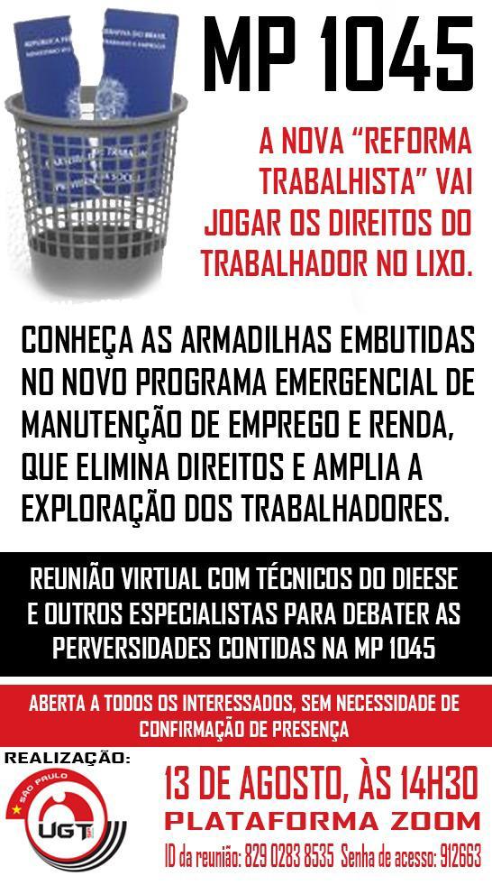 MP 1045: A nova reforma trabalhista vai jogar os direitos dos trabalhadores no lixo