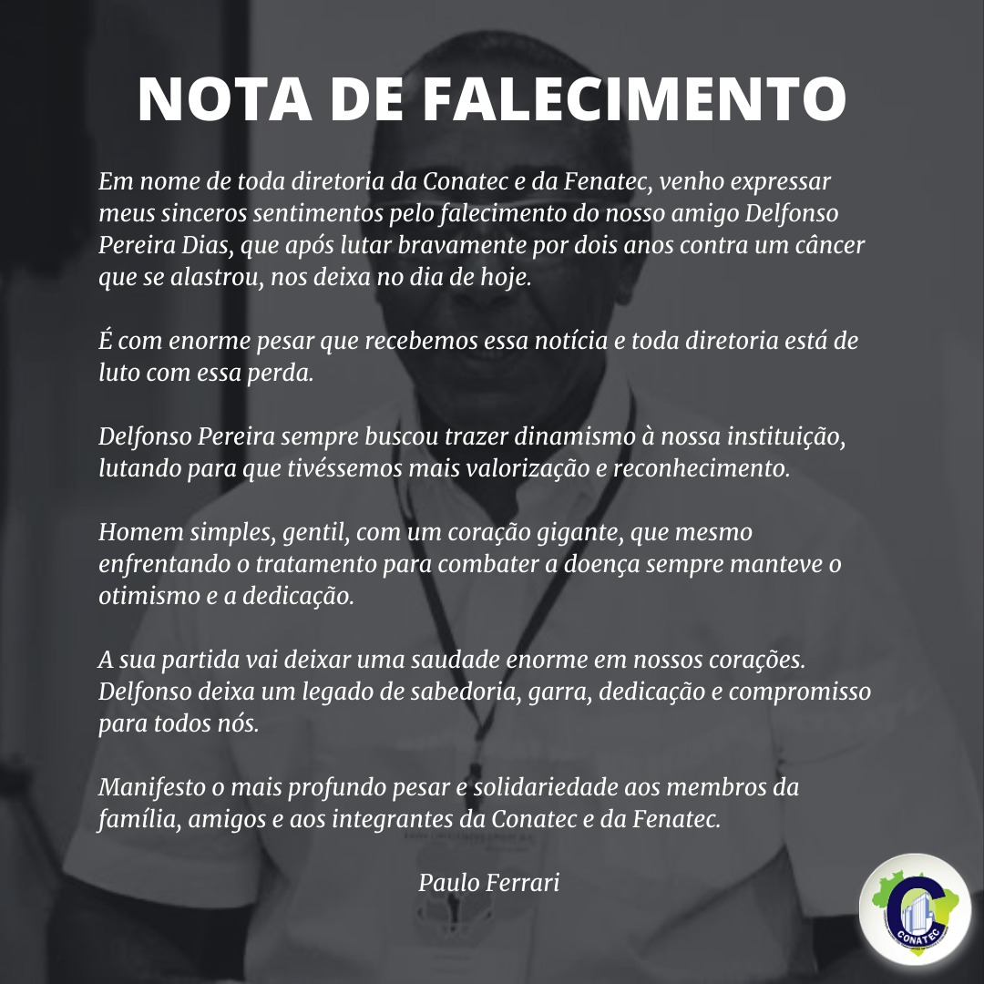 Nota de pesar: Delfonso Pereira Dias