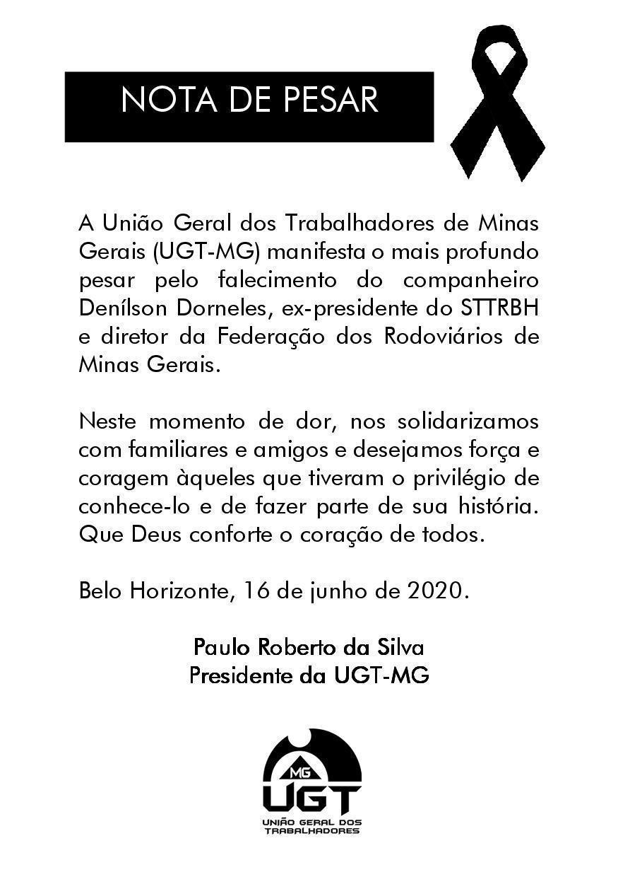 Nota de pesar: Denílson Dorneles