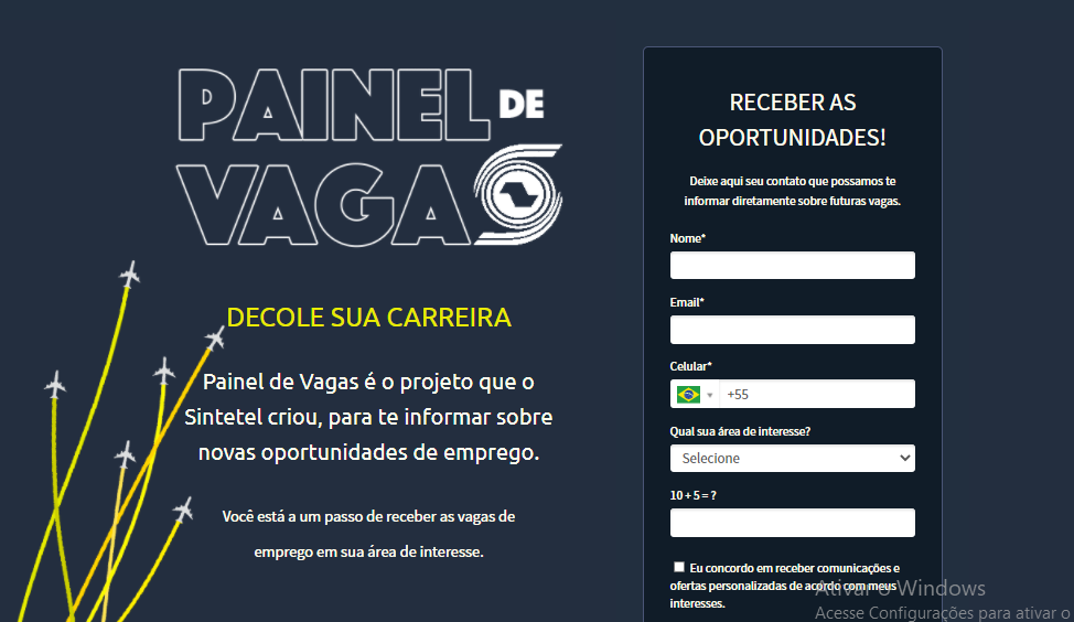 Painel de Vagas Sintetel