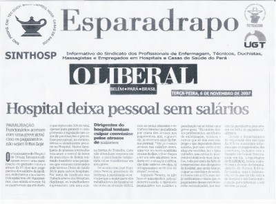 SINTHOSP - Hospital deixa funcionários sem salário