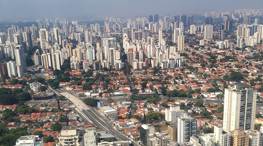 Sudeste concentra mais de um terço das áreas urbanizadas do país