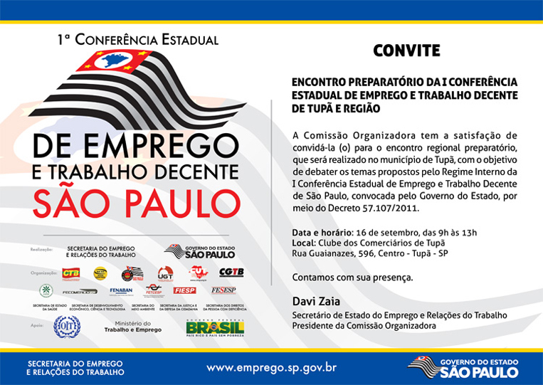 Tupã sediará 1º Encontro Regional sobre Trabalho Decente
