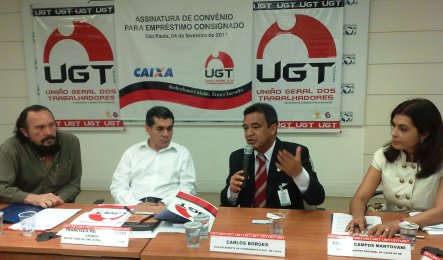 UGT firma parceria com a Caixa Econômica Federal para empréstimo consignado